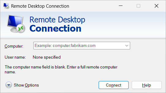 RDP Windows Server 2025 - Remote Desktop Connection