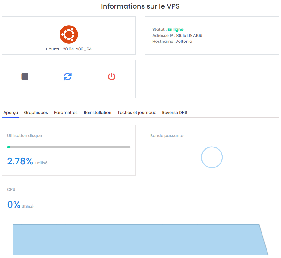Image de serveur VPS