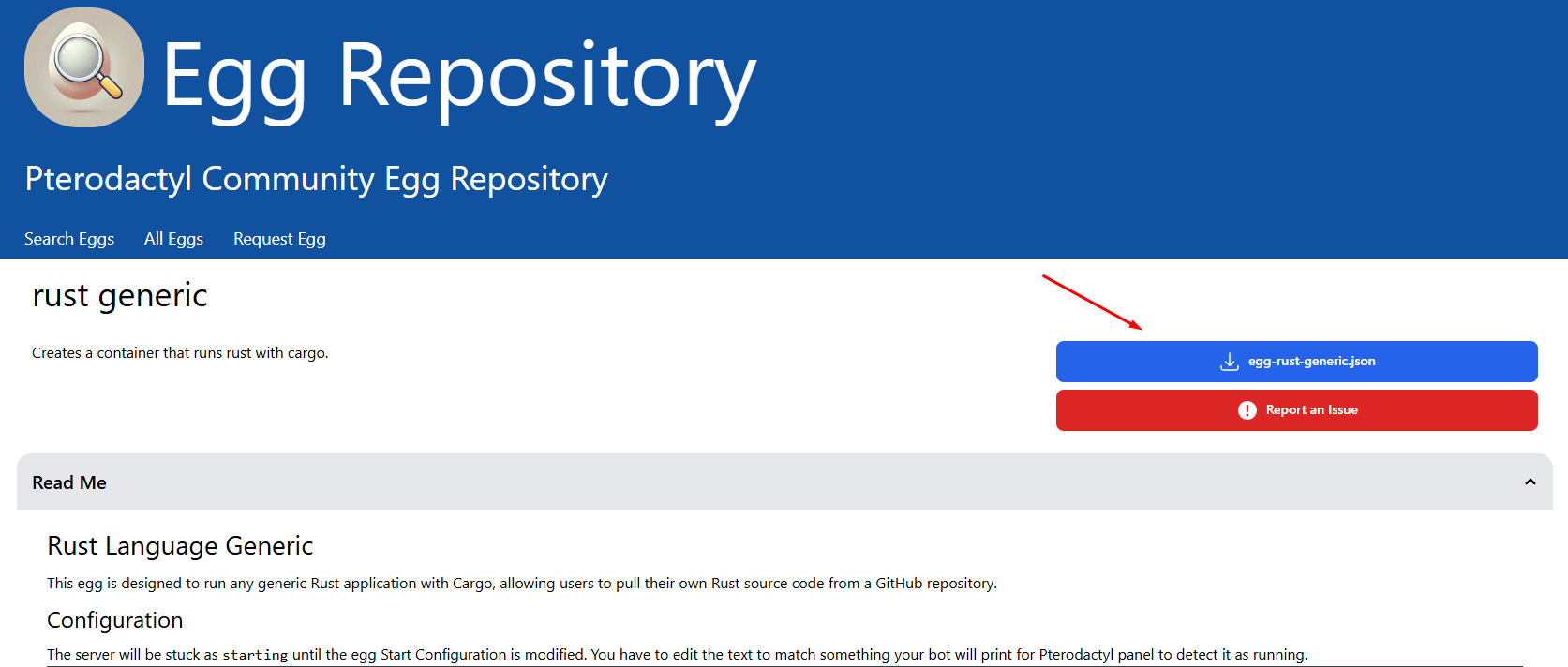 Bouton de téléchargement et fichier JSON